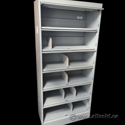 TAB Light Grey 6 Drawer Flip Front Datafile Storage Cabinet